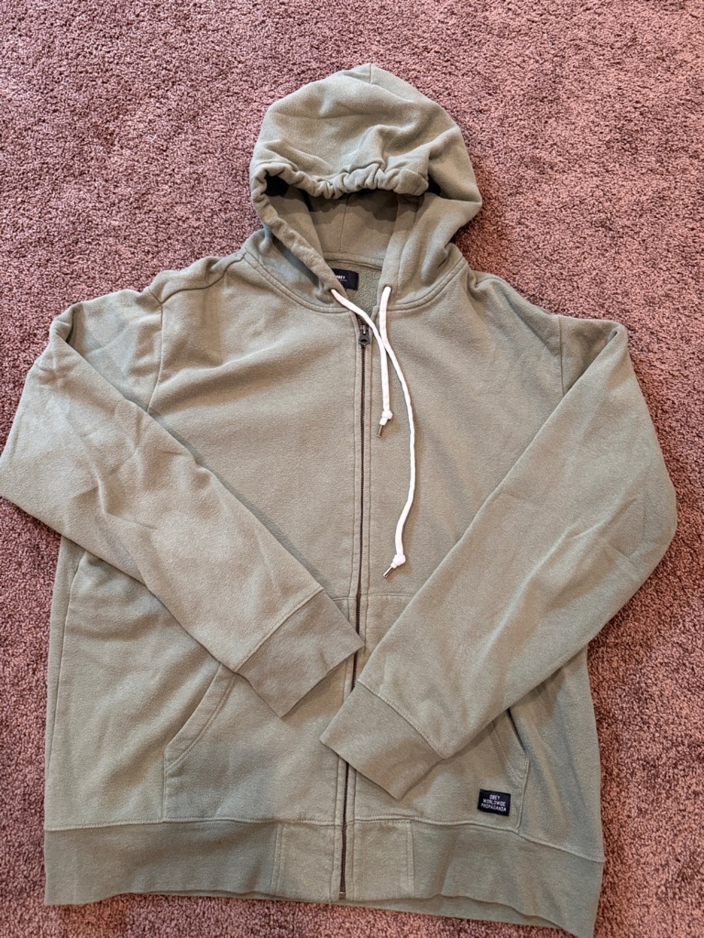 Obey Olive Zip-Up Hoodie Jacket